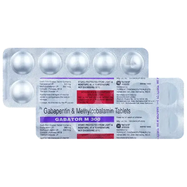 Gabator M 300mg/500mcg Tablet